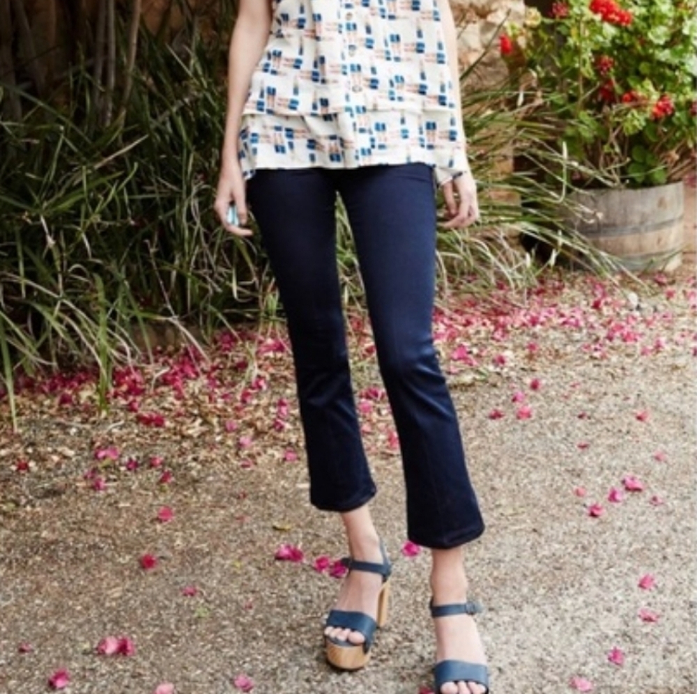 Anthropologie AG Stacy Mid-Rise Straight Crop